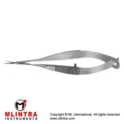 Gills-Vannas Capsulotomy Scissor Curved - Sharp Tips Stainless Steel, 8 cm - 3 1/4 Blade Size 7 mm